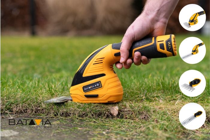 Gras- en heggenschaar met accu 12V – Batavia Gras- en heggenschaar met accu 12V – Batavia