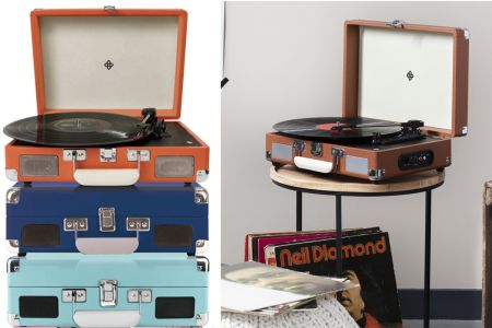 Vintage platenspeler in koffer