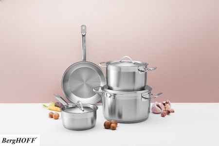 Set van 3 kookpotten met deksel en braadpan - BergHOFF